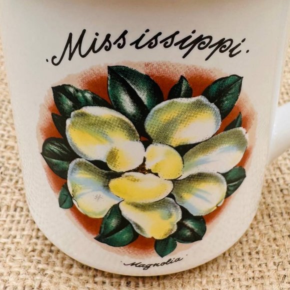 Mississippi Magnolia Flower Souvenir Mug - Picture 2 of 7